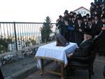 The Rebbe and Chassidim do Tashlich for the Day of Atonement