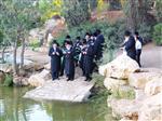 The Rebbe and Chassidim do Tashlich for the Day of Atonement