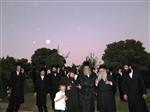 The Rebbe and Chassidim do Tashlich for the Day of Atonement