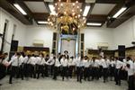 Sefer Torah at Kol Ya&#39;akov in the Bait Vagan in Jerusalem, headed by Rabbi Yehudah Ades