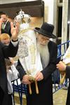 Sefer Torah at Kol Ya&#39;akov in the Bait Vagan in Jerusalem, headed by Rabbi Yehudah Ades