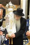 Sefer Torah at Kol Ya&#39;akov in the Bait Vagan in Jerusalem, headed by Rabbi Yehudah Ades