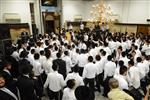 Sefer Torah at Kol Ya&#39;akov in the Bait Vagan in Jerusalem, headed by Rabbi Yehudah Ades