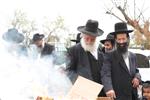 Jews burn leavened bread on Passover eve in the Upper Galilee town of Safed