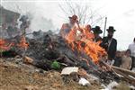 Jews burn leavened bread on Passover eve in the Upper Galilee town of Safed