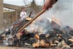 Jews burn leavened bread on Passover eve in the Upper Galilee town of Safed