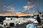 The tomb of the holy Tanna Rabbi Shimon Bar Yochai on Mount Meron in  the Galilee during sunset 