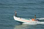 a boat in the sea