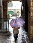 Children in the rain