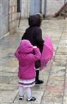 Children in the rain