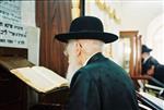 The arbiter, Rabbi Shalom Yosef Elyashiv, in Jerusalem