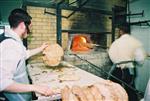 Unleavened bread are baked in a special oven for Kosher for Passover matzos