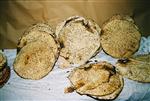 Unleavened bread are baked in a special oven for Kosher for Passover matzos