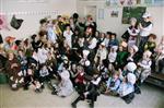 Children celebrate Purim with costumes and disguises