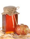   honey jar with apple