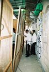 Jews build a sukkah streets of Jerusalem