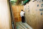 Jews build a sukkah streets of Jerusalem