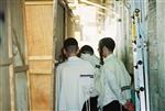 Jews build a sukkah streets of Jerusalem