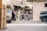 Jews build a sukkah streets of Jerusalem