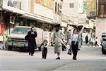 Jews build a sukkah streets of Jerusalem