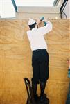 Jews build a sukkah streets of Jerusalem