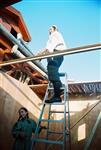 Jews build a sukkah streets of Jerusalem