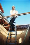 Jews build a sukkah streets of Jerusalem