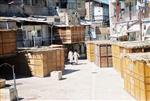 Jews build a sukkah streets of Jerusalem