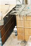 Jews build a sukkah streets of Jerusalem