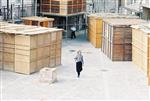 Jews build a sukkah streets of Jerusalem