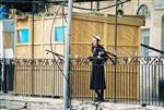 Jews build a sukkah streets of Jerusalem