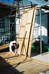 Jews build a sukkah streets of Jerusalem