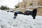 Jerusalem on a snowy day