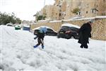 Jerusalem on a snowy day