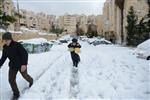 Jerusalem on a snowy day