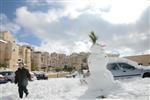 Jerusalem on a snowy day