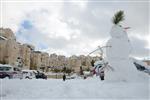 Jerusalem on a snowy day