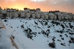 Jerusalem on a snowy day