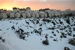 Jerusalem on a snowy day