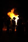 a bonfire on lag ba&#39;omer night with people singing bar yochai