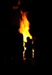 a bonfire on lag ba&#39;omer night with people singing bar yochai