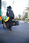 Yeshiva students by way of public transportation in Jerusalem