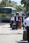 Yeshiva students by way of public transportation in Jerusalem