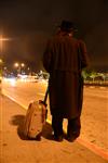 Yeshiva students by way of public transportation in Jerusalem