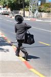 Yeshiva students by way of public transportation in Jerusalem