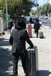 Yeshiva students by way of public transportation in Jerusalem