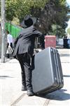 Yeshiva students by way of public transportation in Jerusalem