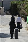 Yeshiva students by way of public transportation in Jerusalem