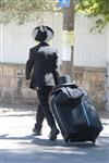 Yeshiva students by way of public transportation in Jerusalem