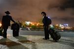 Yeshiva students by way of public transportation in Jerusalem